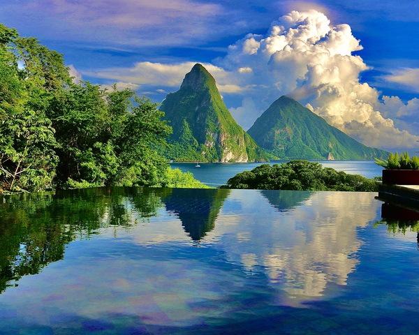 Pitons Of St. Lucia by DB Photos