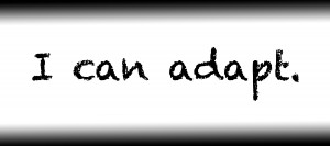 I can adapt.
