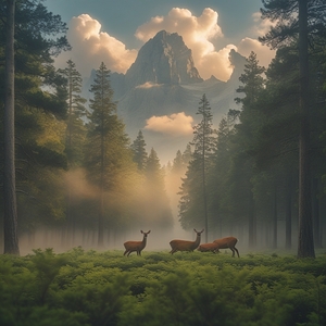 Golden Hour in the Enchanted Forest