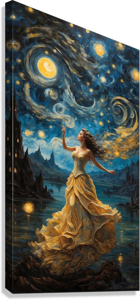 Celestial Reverie: A Cosmic Dance of Dreams Canvas Print