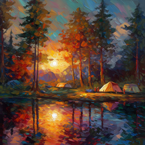 Sunset Reverie at Lake