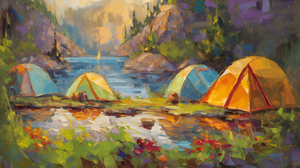 Harmony of the Wild: A Vivid Expressionist Encounter