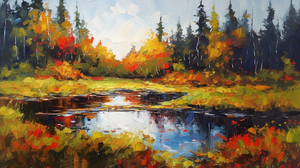 Autumns Palette: An Impressionist Reverie