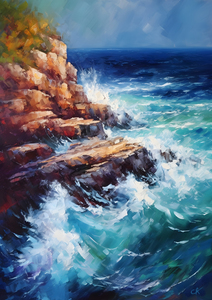 Crashing Waves at Pictured Rocks National Lakeshore