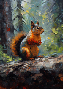 Squirrels Stand in Yosemite Forest