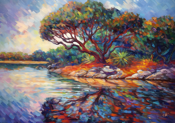 Biscaynes Ethereal Waterscape of Color and Reflection by Chris Rutledge