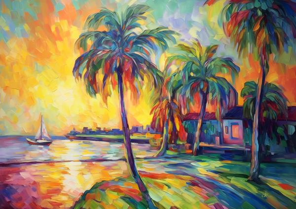 Biscaynes Sunset Serenade: A Symphony of Light and Motion by Chris Rutledge