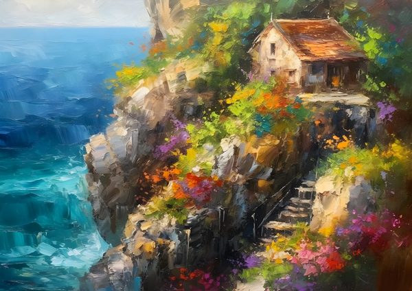 Cliffside Haven Print