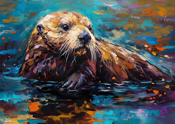 A Glimpse of Playfulness: Sea Otter in Monterey Bay California by Chris Rutledge