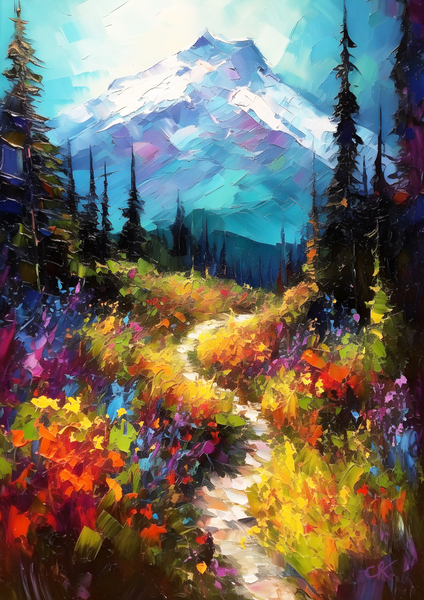 Rainiers Wildflower Waltz: A Journey Through Natures Palette by Chris Rutledge