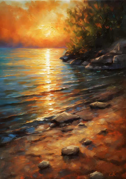 Pictured Rock National Shoreline sunset by Chris Rutledge