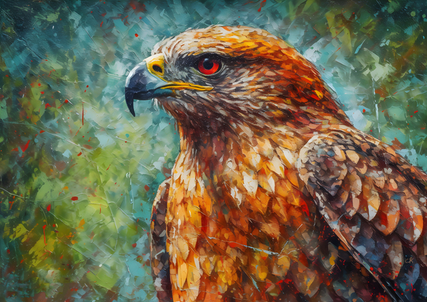 Intense Gaze: Red-Tailed Hawk of Sedona by Chris Rutledge