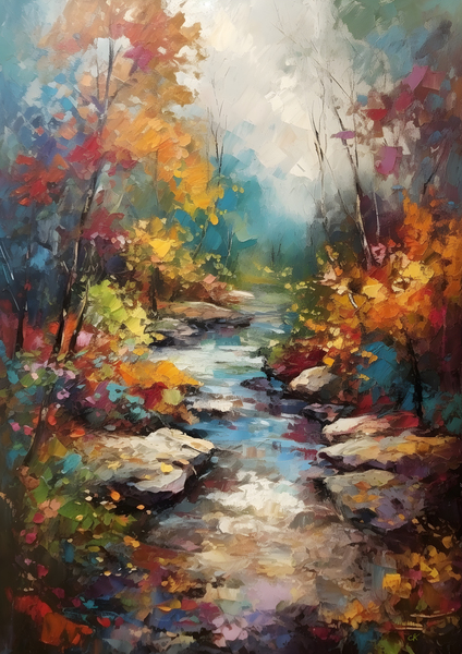 Vivid Stream Print