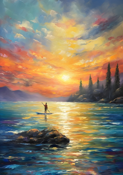 Sunset Serenity on Tahoe by Chris Rutledge