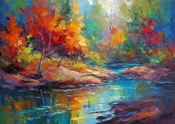 Ablaze in Autumn: Passage Creek by Chris Rutledge