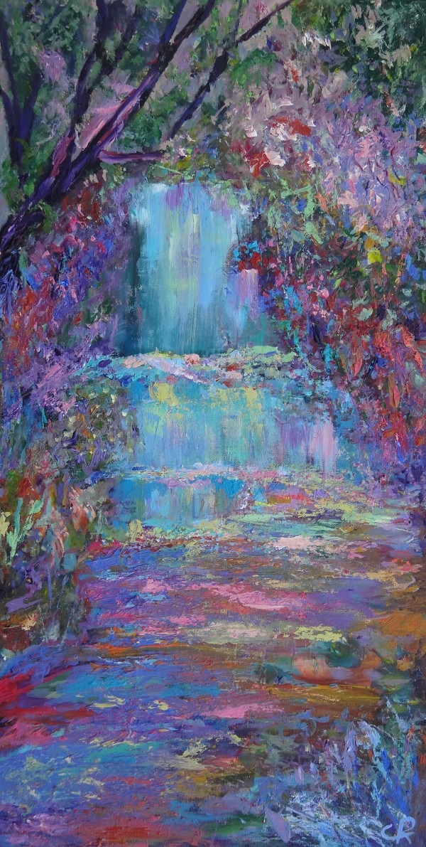 Zen Garden and Peaceful Waterfall by Chris Rutledge