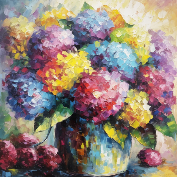 Hydrangea Color Spectrum Print