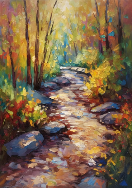 Sun-Kissed Path: Glacier Gorge Journey by Chris Rutledge