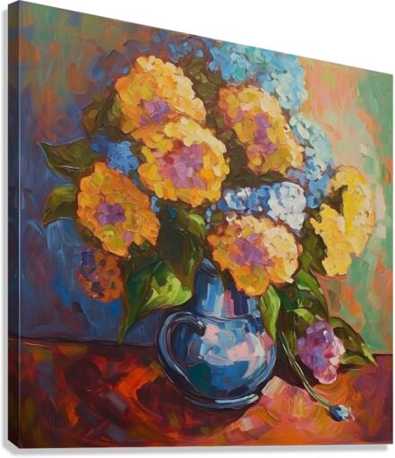 Vibrant Hydrangeas Canvas Print