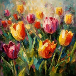 “Vibrant Tulip Closeup”