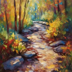 Sun-Kissed Path: Glacier Gorge Journey
