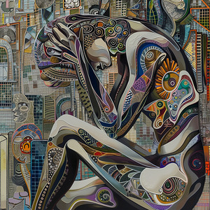 001 AI2 001 AI1 Emotion of vibrantly patterned cr