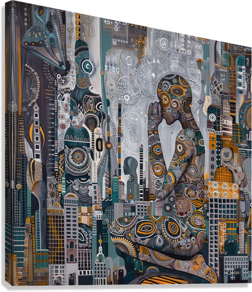 001 AI12 001 AI1 Emotion of vibrantly patterned c Canvas Print