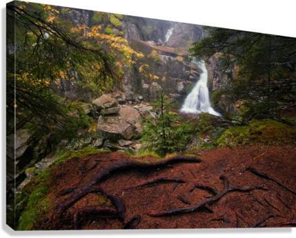 Waterfall in frame Canvas Print