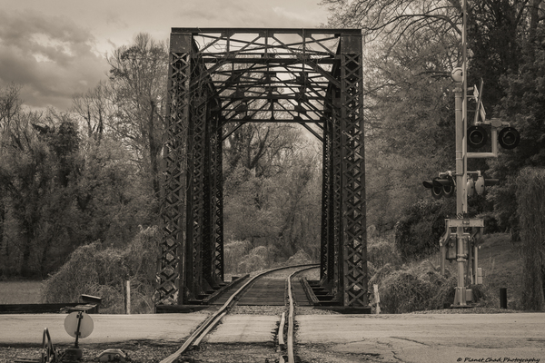 Elkin Creek Train Trestle in North Carolina  Print