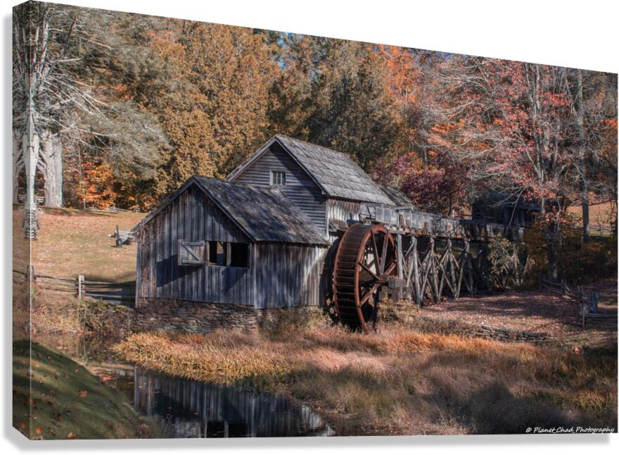 Fall Colors at Mabry Mill  Canvas Print