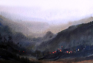 Misty Mountain Himalaya  Landscape