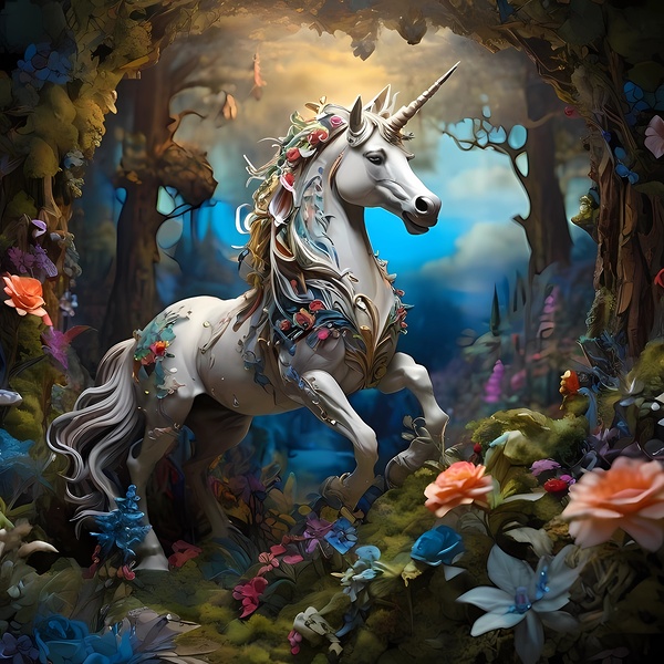 Default masterpiece multilayered fantasy diorama Print