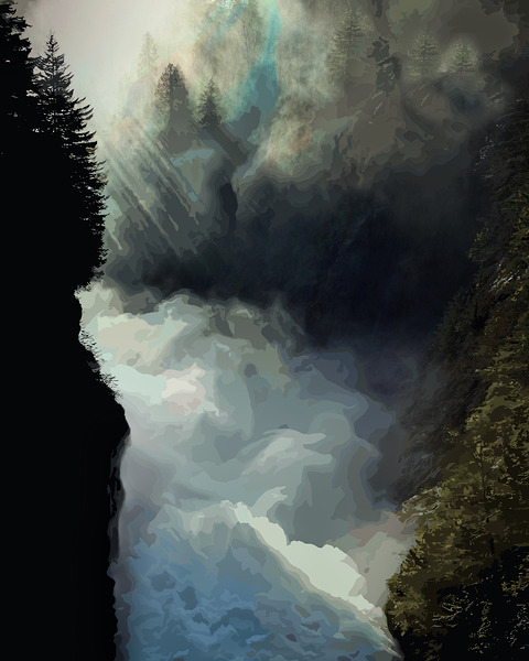 Rushing Mists Print