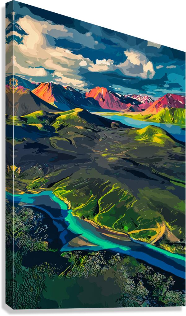 BlueGreen River Canvas Print