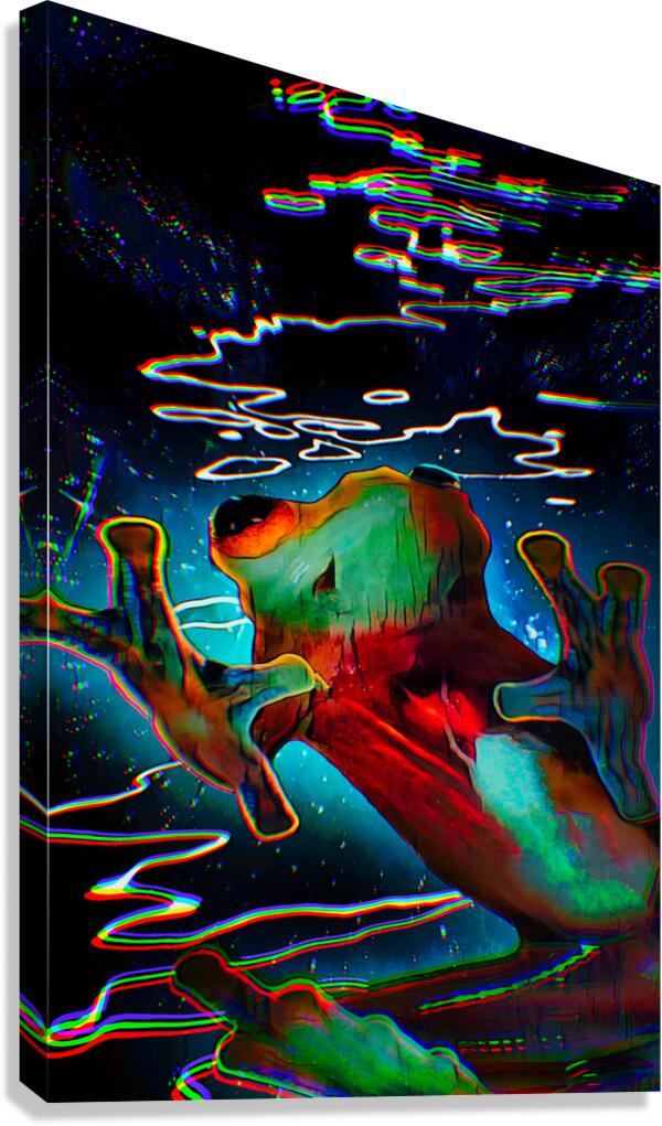 Flip-Off Frog Canvas Print