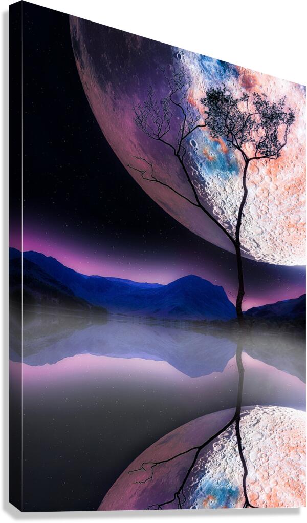 Seussian Tree Against Overhanging Sky Canvas Print