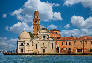 Church on Canal in Venice 