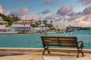 Empty Bench Looking at Bermuda Bay Edit LuminarAI edit
