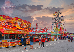 Fairway and Ferris Wheel at the Carnival