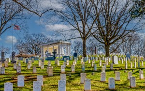 Military Tombstones Up Winter Hill