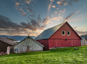 Old Barnes in Alnes Norway