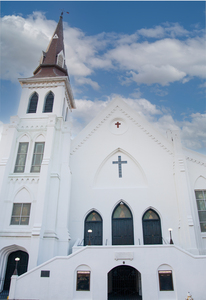 Old White Plaster Church Edit