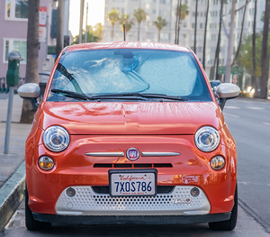Orange Fiat in California