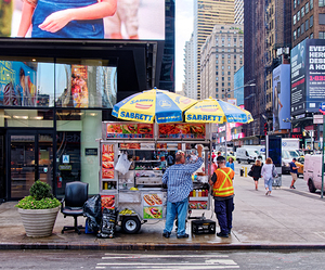 Sabrett Hot Dog Cart in Times Square