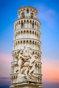 Statue and Leaning Tower