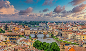 The Arno Past The Ponte Vecchio