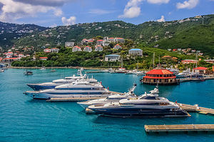 Three Luxury Yacths at St Thomas Pier