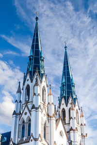 Twin Steeples on White Church
