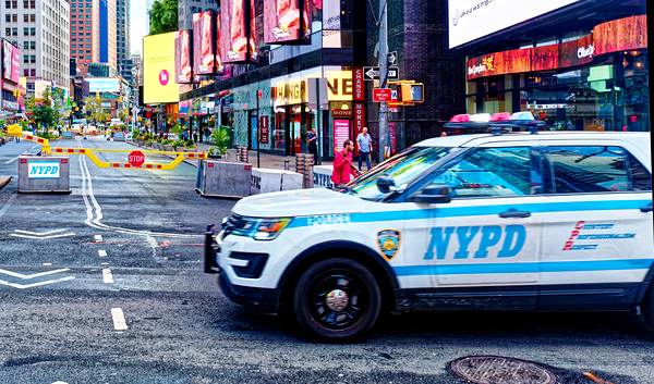 NYPD Car Crossing Times Square Print