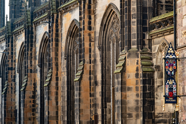 Windows of St Giles Cathedral in Edinburgh Scotland Print